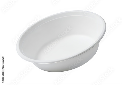 Empty white ceramic baking dish for cooking and baking, studio shot
