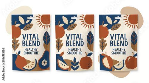 Tableau sur toile Vital Blend Healthy Smoothie Pouches.