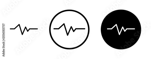 Foto Pulse icon filled flat and line versions