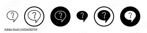 Obraz na płótnie Question icon filled flat and line versions