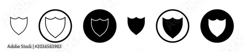 Fotografía Shield interrogation icon filled flat and line versions