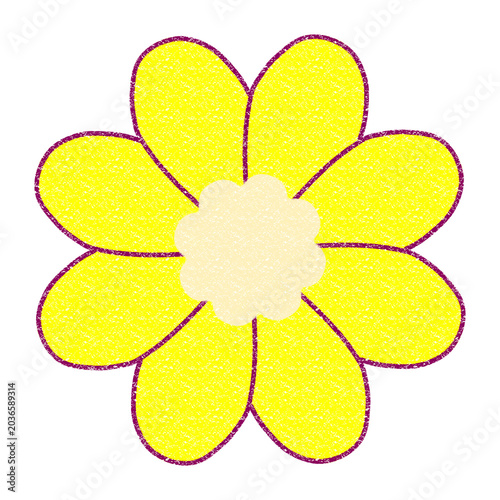 yellow flower isolated on white