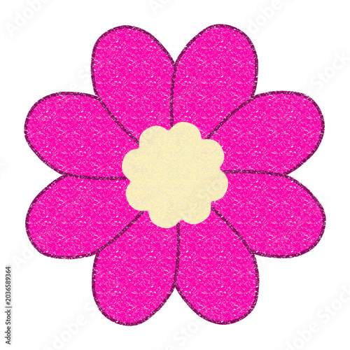 pink flower on white background