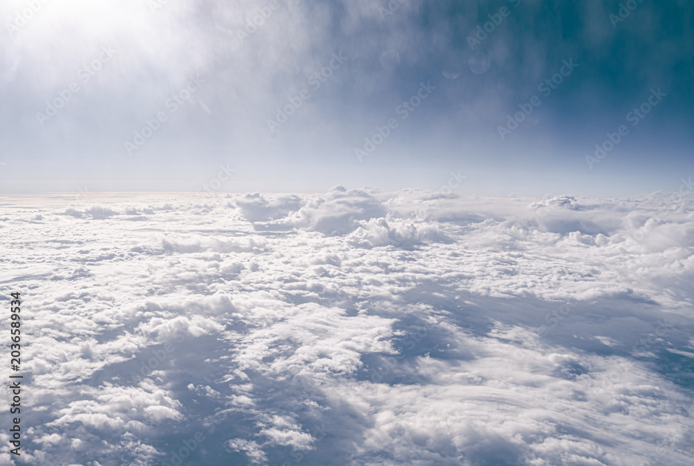 Naklejka premium 上空からの幻想的な雲