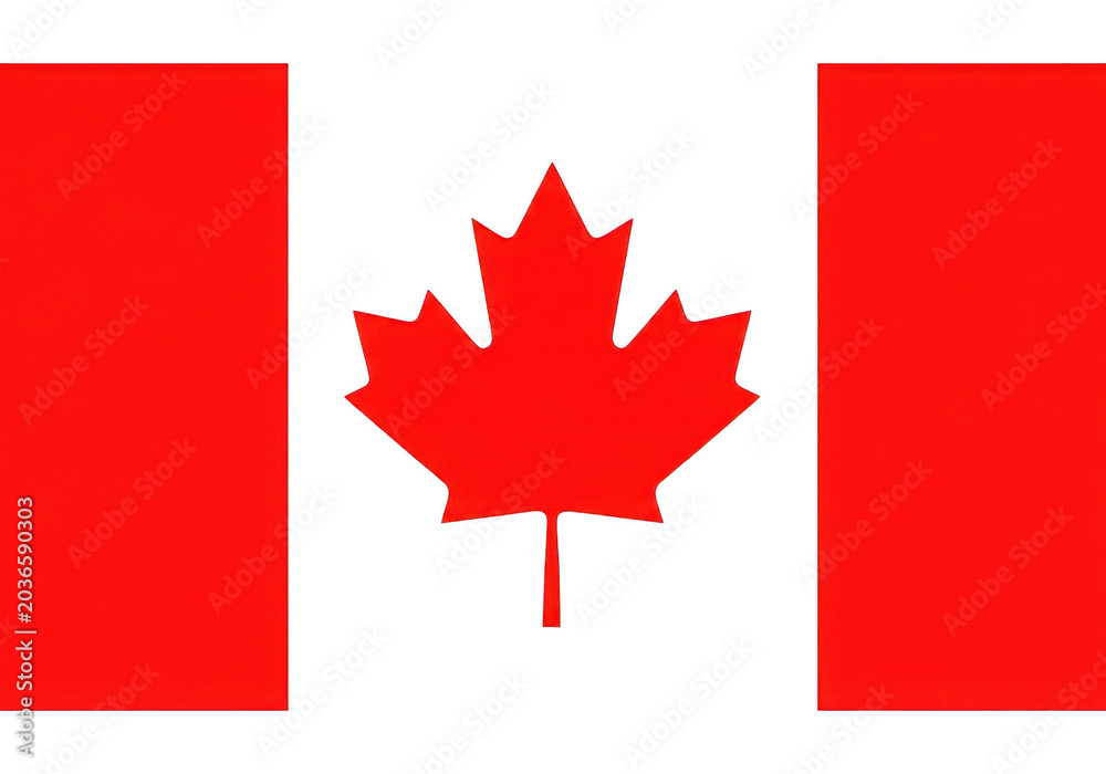 Fototapeta premium Official national flag of canada featuring a red maple leaf on white field PNG isolated on transparent background
