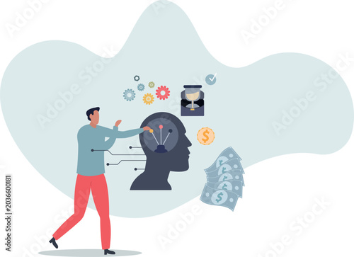 Slika na platnu Self control mental process concept