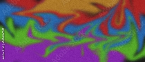 Vibrant grainy gradient background with multiple flowing colors in abstract shapes, a retro-inspired artistic texture.