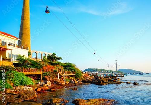 Fotografía Cable car Sun World Hon Thom in Phu Quoc Island, Vietnam tourist area