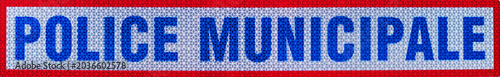 Bandeau de sérigraphie de police municipale