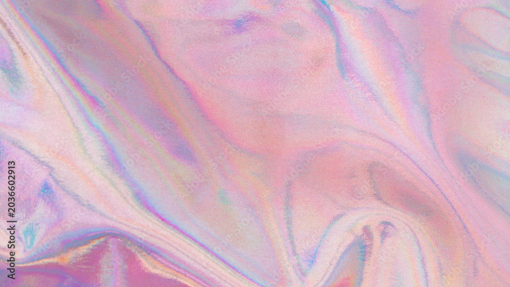 Fototapeta premium Colorful abstract patterns showing movement and light reflections in a smooth texture on a fabric surface