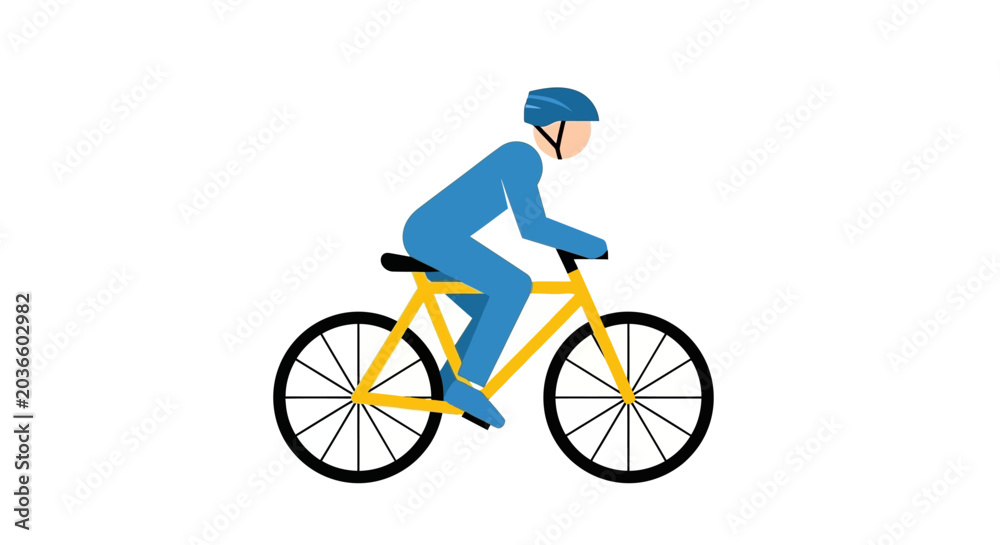 Fototapeta premium A person riding a bicycle outdoors.
