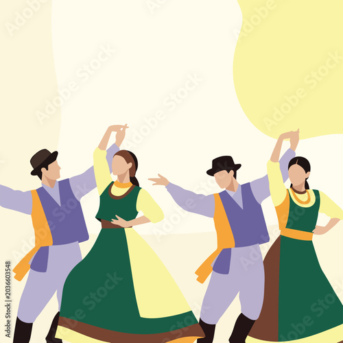 Cuadro en lienzo Traditional Korean Dance Performance Group.
