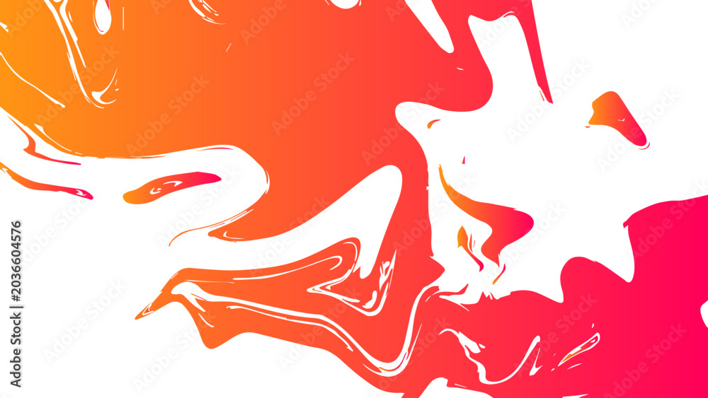 Obraz premium Vibrant liquid marble background, abstract orange and pink swirl vector, fluid paint splash texture, modern artistic flow for web design