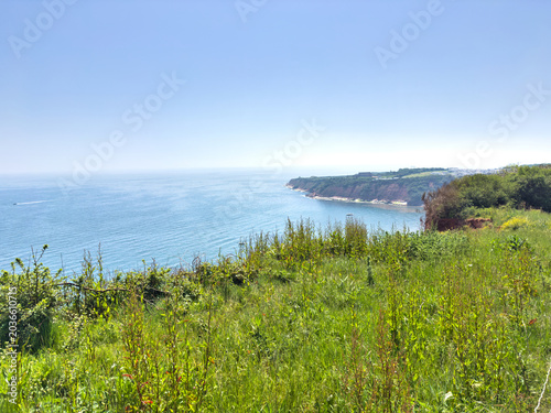 Coastal Beach and Sea Between Exmouth and Budleigh Salterton Devon England