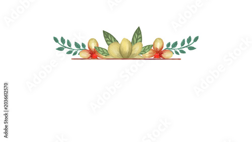 Symmetrical Floral Border Illustration PNG transparent
