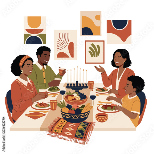 Obraz na płótnie Family Enjoying A Meal Together 4.