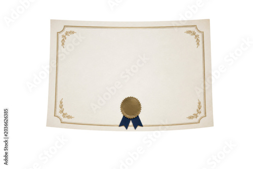 Graduation Certificate Award Document Isolated Academic Achievement Template