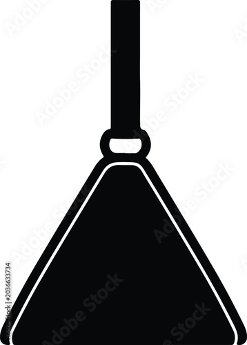 Foto Silhouette design of a traditional Russian musical instrument called balalaika v