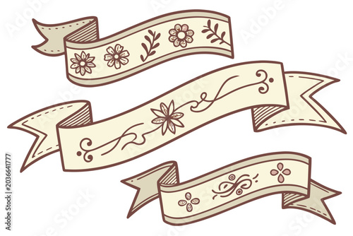 Decorative ribbon with snowflake pattern