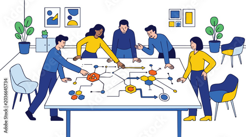 Agile Cross-Functional Team Collaborating on Complex Strategic Roadmap and Data Infrastructure for a Scalable SaaS Solution