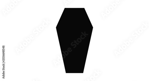 Coffin Shape In Black Silhouette casket burial
