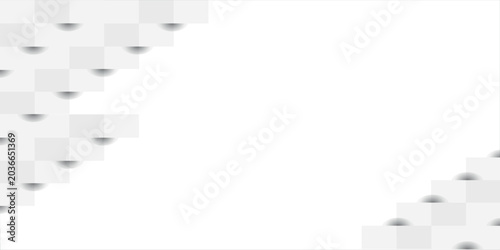 фотографія Clean white and grey brickwork pattern backdrop with soft shadows