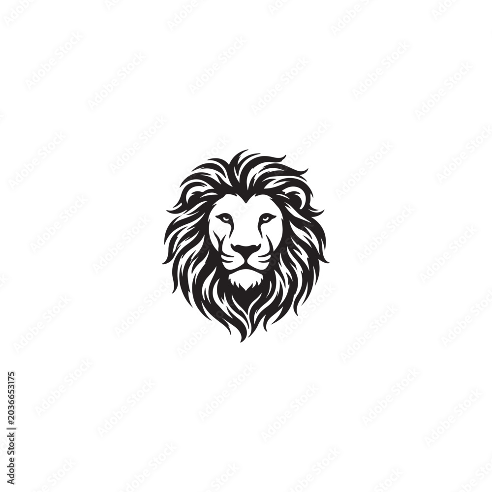 Obraz premium Elegant Wild Lion Line Vector