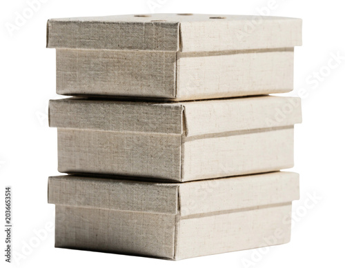 Stack of vintage hardcover books isolated on white background with soft light