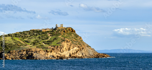 Cape Sounio, Poseidon temple archaeological site, Attica, Greece