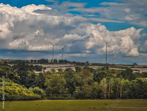 Renewable energy and countryside view