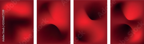 Schilderij op canvas A high-resolution abstract digital artwork featuring a series of four panels with deep red and crimson gradients