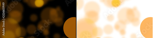 Фотография Large glowing orange bokeh orbs with soft blur effects for cinematic lighting design on transparent backdrop