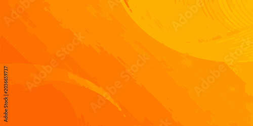 Orange and yellow abstract background features flowing curved shapes