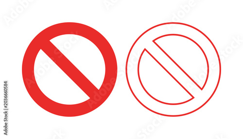 Fotografie Prohibited Symbol Icon