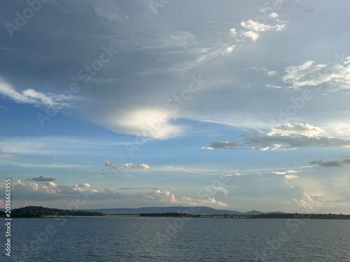 clouds over the river