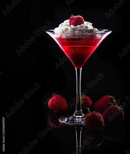 Strawberry Desert in a Martini Glass - 8