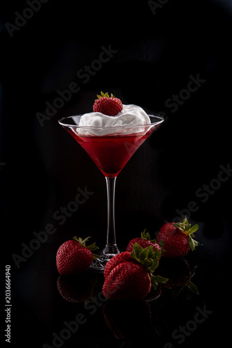 Strawberry Desert in a Martini Glass - 6