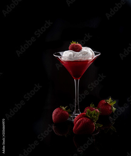 Strawberry Desert in a Martini Glass - 14