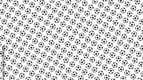 Soccer ball seamless pattern on white background