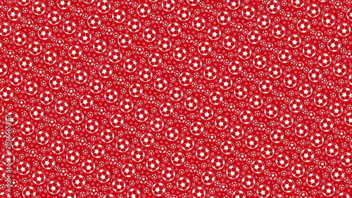 Vibrant red soccer ball seamless pattern for sports teams