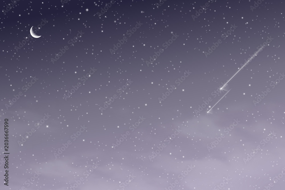 Obraz premium Serene night sky with stars