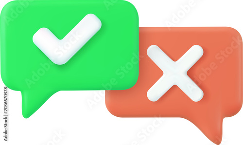 tick check mark and cross mark symbols
