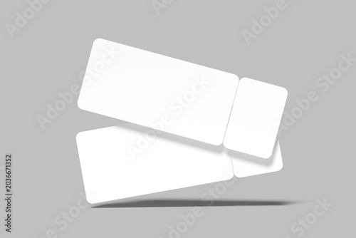 Ticket Design Mockup Icon Blank	