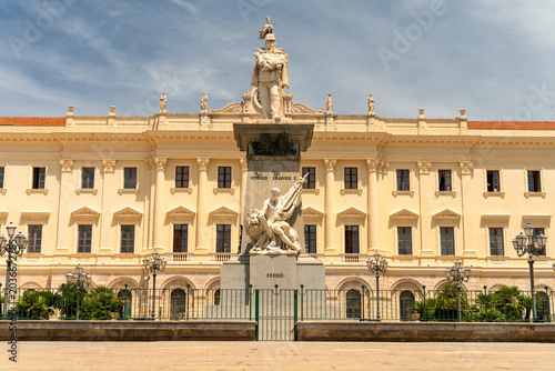 Photos Majestic neoclassical facade of Palazzo della Provincia with the monument of Vic