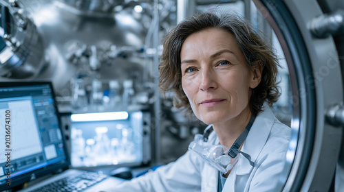 Fermentation scientist monitoring precis 4