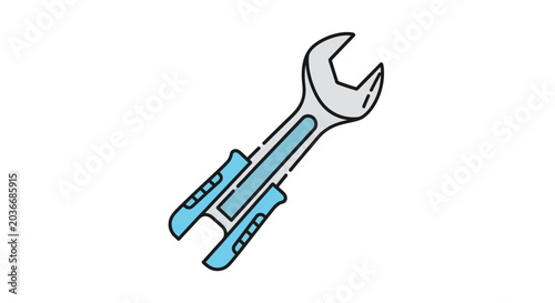 Quadro em tela Adjustable Wrench Tool for Tightening Bolts.