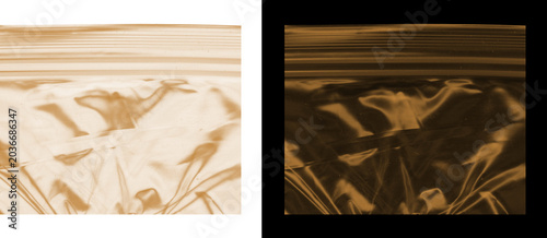 Cuadro en lienzo Abstract plastic texture background with creased film, crumpled polyethylene mat