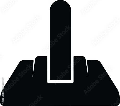 Foto Silhouette design middle finger hand gesture symbol vector