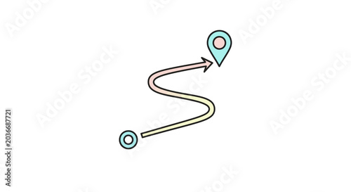 Foto Navigation Route Map Arrow Pointer.