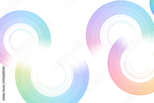 Foto Dynamic Circle Chain Halftone Graphic